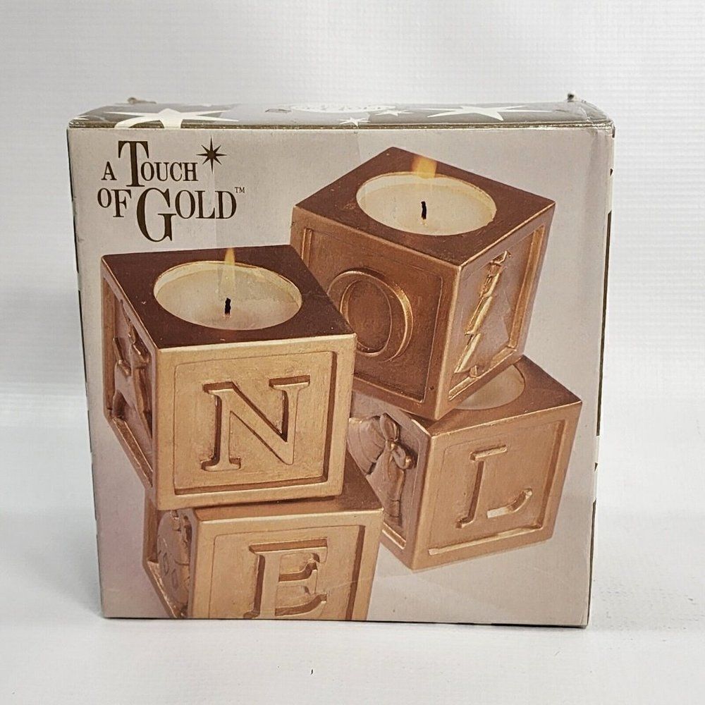 ‎1997 A Touch of Gold N-O-E-L Vintage Candles New
